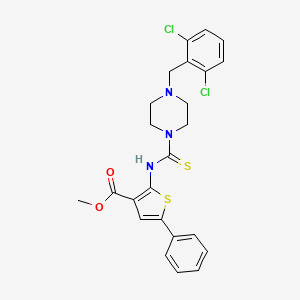 methyl 2-({[4-(2,6-dichlorobenzyl)-1-piperazinyl]carbonothioyl}amino)-5-phenyl-3-thiophenecarboxylate