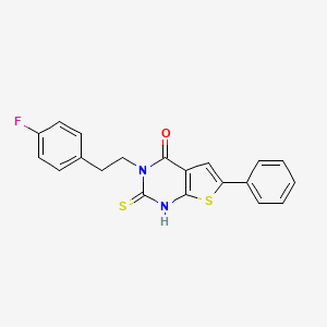 3-[2-(4-fluorophenyl)ethyl]-2-mercapto-6-phenylthieno[2,3-d]pyrimidin-4(3H)-one