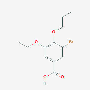 molecular formula C12H15BrO4 B427194 3-Bromo-5-ethoxy-4-propoxybenzoic acid CAS No. 723245-45-2