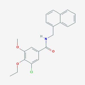 molecular formula C21H20ClNO3 B427195 3-chloro-4-ethoxy-5-methoxy-N-(naphthalen-1-ylmethyl)benzamide 
