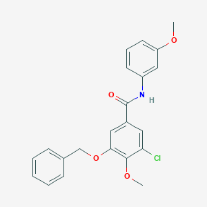 molecular formula C22H20ClNO4 B427197 3-(benzyloxy)-5-chloro-4-methoxy-N-(3-methoxyphenyl)benzamide 