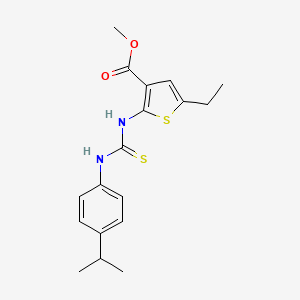 methyl 5-ethyl-2-({[(4-isopropylphenyl)amino]carbonothioyl}amino)-3-thiophenecarboxylate