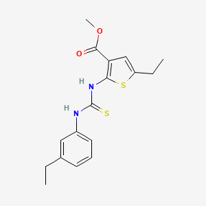 molecular formula C17H20N2O2S2 B4271978 methyl 5-ethyl-2-{[(3-ethylphenyl)carbamothioyl]amino}thiophene-3-carboxylate CAS No. 590353-84-7