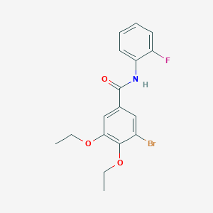 3-bromo-4,5-diethoxy-N-(2-fluorophenyl)benzamide