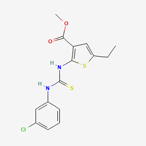 methyl 2-({[(3-chlorophenyl)amino]carbonothioyl}amino)-5-ethyl-3-thiophenecarboxylate