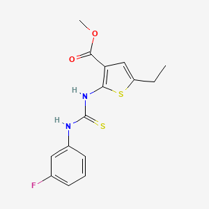 methyl 5-ethyl-2-({[(3-fluorophenyl)amino]carbonothioyl}amino)-3-thiophenecarboxylate