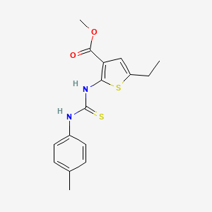 methyl 5-ethyl-2-({[(4-methylphenyl)amino]carbonothioyl}amino)-3-thiophenecarboxylate