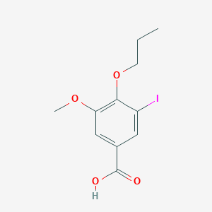 molecular formula C11H13IO4 B427203 3-碘-5-甲氧基-4-丙氧基苯甲酸 CAS No. 145399-74-2