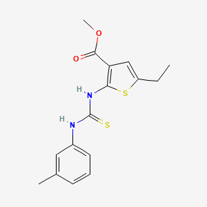 methyl 5-ethyl-2-({[(3-methylphenyl)amino]carbonothioyl}amino)-3-thiophenecarboxylate