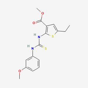 methyl 5-ethyl-2-({[(3-methoxyphenyl)amino]carbonothioyl}amino)-3-thiophenecarboxylate