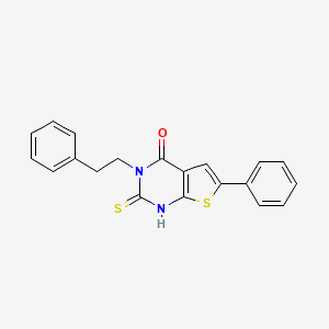 2-mercapto-6-phenyl-3-(2-phenylethyl)thieno[2,3-d]pyrimidin-4(3H)-one