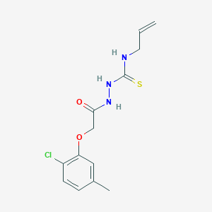 molecular formula C13H16ClN3O2S B4272088 N-allyl-2-[(2-chloro-5-methylphenoxy)acetyl]hydrazinecarbothioamide 