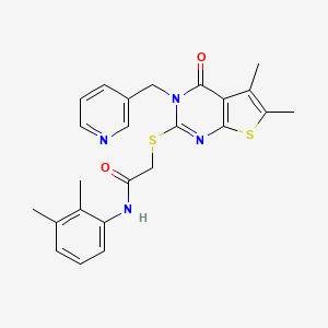 molecular formula C24H24N4O2S2 B4272137 2-{[5,6-dimethyl-4-oxo-3-(3-pyridinylmethyl)-3,4-dihydrothieno[2,3-d]pyrimidin-2-yl]thio}-N-(2,3-dimethylphenyl)acetamide 