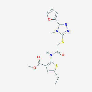 methyl 5-ethyl-2-[({[5-(2-furyl)-4-methyl-4H-1,2,4-triazol-3-yl]thio}acetyl)amino]-3-thiophenecarboxylate