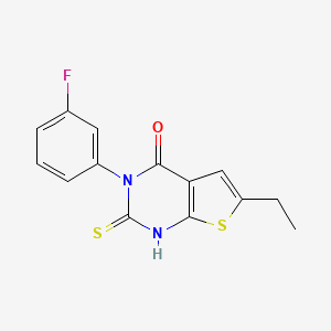 6-ethyl-3-(3-fluorophenyl)-2-mercaptothieno[2,3-d]pyrimidin-4(3H)-one