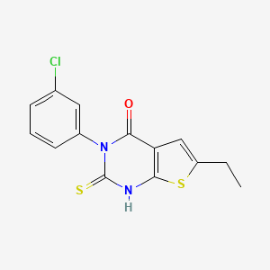 3-(3-chlorophenyl)-6-ethyl-2-mercaptothieno[2,3-d]pyrimidin-4(3H)-one