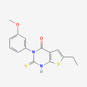 6-ethyl-2-mercapto-3-(3-methoxyphenyl)thieno[2,3-d]pyrimidin-4(3H)-one