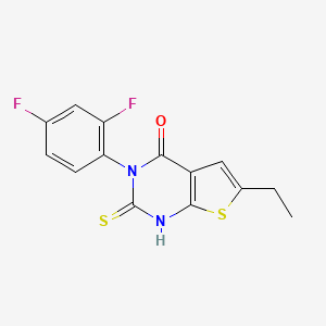 3-(2,4-difluorophenyl)-6-ethyl-2-mercaptothieno[2,3-d]pyrimidin-4(3H)-one