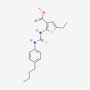 methyl 2-({[(4-butylphenyl)amino]carbonothioyl}amino)-5-ethyl-3-thiophenecarboxylate