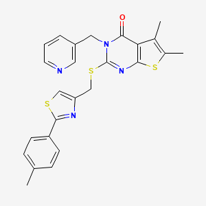 5,6-dimethyl-2-({[2-(4-methylphenyl)-1,3-thiazol-4-yl]methyl}thio)-3-(3-pyridinylmethyl)thieno[2,3-d]pyrimidin-4(3H)-one