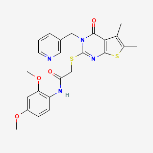 N-(2,4-dimethoxyphenyl)-2-{[5,6-dimethyl-4-oxo-3-(3-pyridinylmethyl)-3,4-dihydrothieno[2,3-d]pyrimidin-2-yl]thio}acetamide