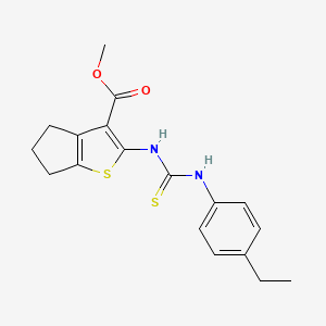 methyl 2-({[(4-ethylphenyl)amino]carbonothioyl}amino)-5,6-dihydro-4H-cyclopenta[b]thiophene-3-carboxylate