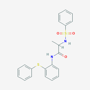 N-[2-(phenylsulfanyl)phenyl]-2-[(phenylsulfonyl)amino]propanamide