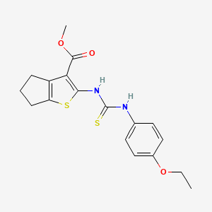 METHYL 2-{[(4-ETHOXYANILINO)CARBOTHIOYL]AMINO}-5,6-DIHYDRO-4H-CYCLOPENTA[B]THIOPHENE-3-CARBOXYLATE