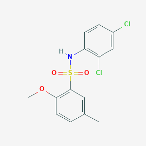 molecular formula C14H13Cl2NO3S B427228 N-(2,4-dichlorophenyl)-2-methoxy-5-methylbenzenesulfonamide 