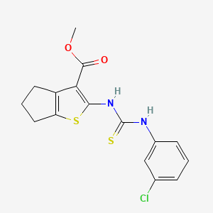 methyl 2-({[(3-chlorophenyl)amino]carbonothioyl}amino)-5,6-dihydro-4H-cyclopenta[b]thiophene-3-carboxylate