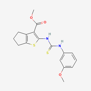 methyl 2-({[(3-methoxyphenyl)amino]carbonothioyl}amino)-5,6-dihydro-4H-cyclopenta[b]thiophene-3-carboxylate