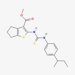 methyl 2-({[4-(butan-2-yl)phenyl]carbamothioyl}amino)-5,6-dihydro-4H-cyclopenta[b]thiophene-3-carboxylate