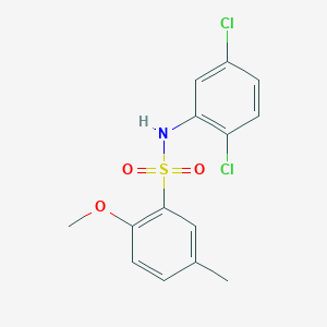 molecular formula C14H13Cl2NO3S B427231 N-(2,5-dichlorophenyl)-2-methoxy-5-methylbenzenesulfonamide 
