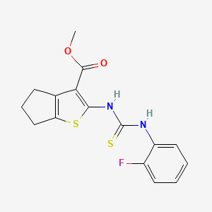 methyl 2-({[(2-fluorophenyl)amino]carbonothioyl}amino)-5,6-dihydro-4H-cyclopenta[b]thiophene-3-carboxylate