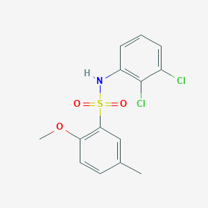 molecular formula C14H13Cl2NO3S B427232 N-(2,3-dichlorophenyl)-2-methoxy-5-methylbenzenesulfonamide 