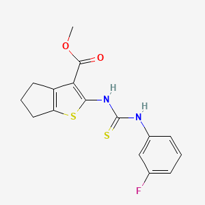 methyl 2-({[(3-fluorophenyl)amino]carbonothioyl}amino)-5,6-dihydro-4H-cyclopenta[b]thiophene-3-carboxylate