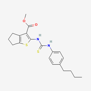 molecular formula C20H24N2O2S2 B4272331 methyl 2-({[(4-butylphenyl)amino]carbonothioyl}amino)-5,6-dihydro-4H-cyclopenta[b]thiophene-3-carboxylate 