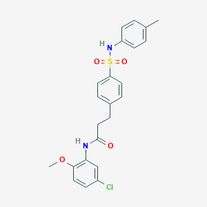 molecular formula C23H23ClN2O4S B427234 N-(5-chloro-2-methoxyphenyl)-3-[4-(4-toluidinosulfonyl)phenyl]propanamide 
