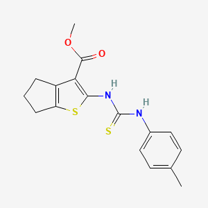 methyl 2-({[(4-methylphenyl)amino]carbonothioyl}amino)-5,6-dihydro-4H-cyclopenta[b]thiophene-3-carboxylate