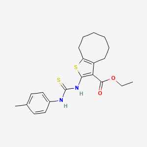 ethyl 2-({[(4-methylphenyl)amino]carbonothioyl}amino)-4,5,6,7,8,9-hexahydrocycloocta[b]thiophene-3-carboxylate