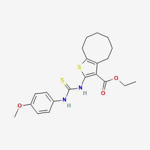 ethyl 2-({[(4-methoxyphenyl)amino]carbonothioyl}amino)-4,5,6,7,8,9-hexahydrocycloocta[b]thiophene-3-carboxylate