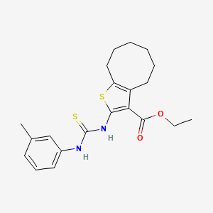 ethyl 2-({[(3-methylphenyl)amino]carbonothioyl}amino)-4,5,6,7,8,9-hexahydrocycloocta[b]thiophene-3-carboxylate