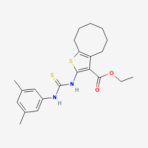 ethyl 2-({[(3,5-dimethylphenyl)amino]carbonothioyl}amino)-4,5,6,7,8,9-hexahydrocycloocta[b]thiophene-3-carboxylate