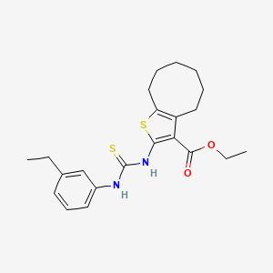 ethyl 2-({[(3-ethylphenyl)amino]carbonothioyl}amino)-4,5,6,7,8,9-hexahydrocycloocta[b]thiophene-3-carboxylate