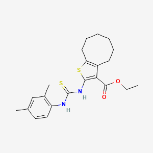 ethyl 2-({[(2,4-dimethylphenyl)amino]carbonothioyl}amino)-4,5,6,7,8,9-hexahydrocycloocta[b]thiophene-3-carboxylate