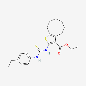 ethyl 2-({[(4-ethylphenyl)amino]carbonothioyl}amino)-4,5,6,7,8,9-hexahydrocycloocta[b]thiophene-3-carboxylate