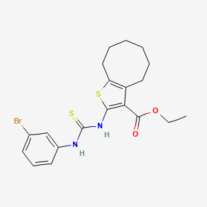 ethyl 2-({[(3-bromophenyl)amino]carbonothioyl}amino)-4,5,6,7,8,9-hexahydrocycloocta[b]thiophene-3-carboxylate