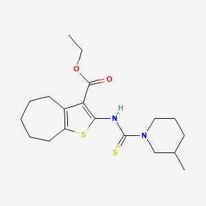 ethyl 2-{[(3-methylpiperidin-1-yl)carbonothioyl]amino}-5,6,7,8-tetrahydro-4H-cyclohepta[b]thiophene-3-carboxylate