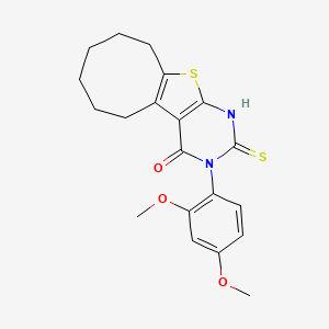 3-(2,4-dimethoxyphenyl)-2-mercapto-5,6,7,8,9,10-hexahydrocycloocta[4,5]thieno[2,3-d]pyrimidin-4(3H)-one