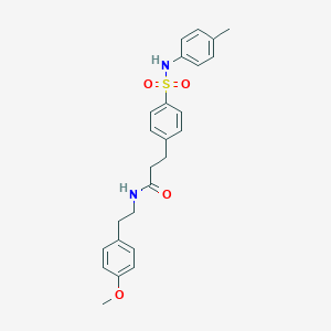 N-[2-(4-methoxyphenyl)ethyl]-3-[4-(4-toluidinosulfonyl)phenyl]propanamide